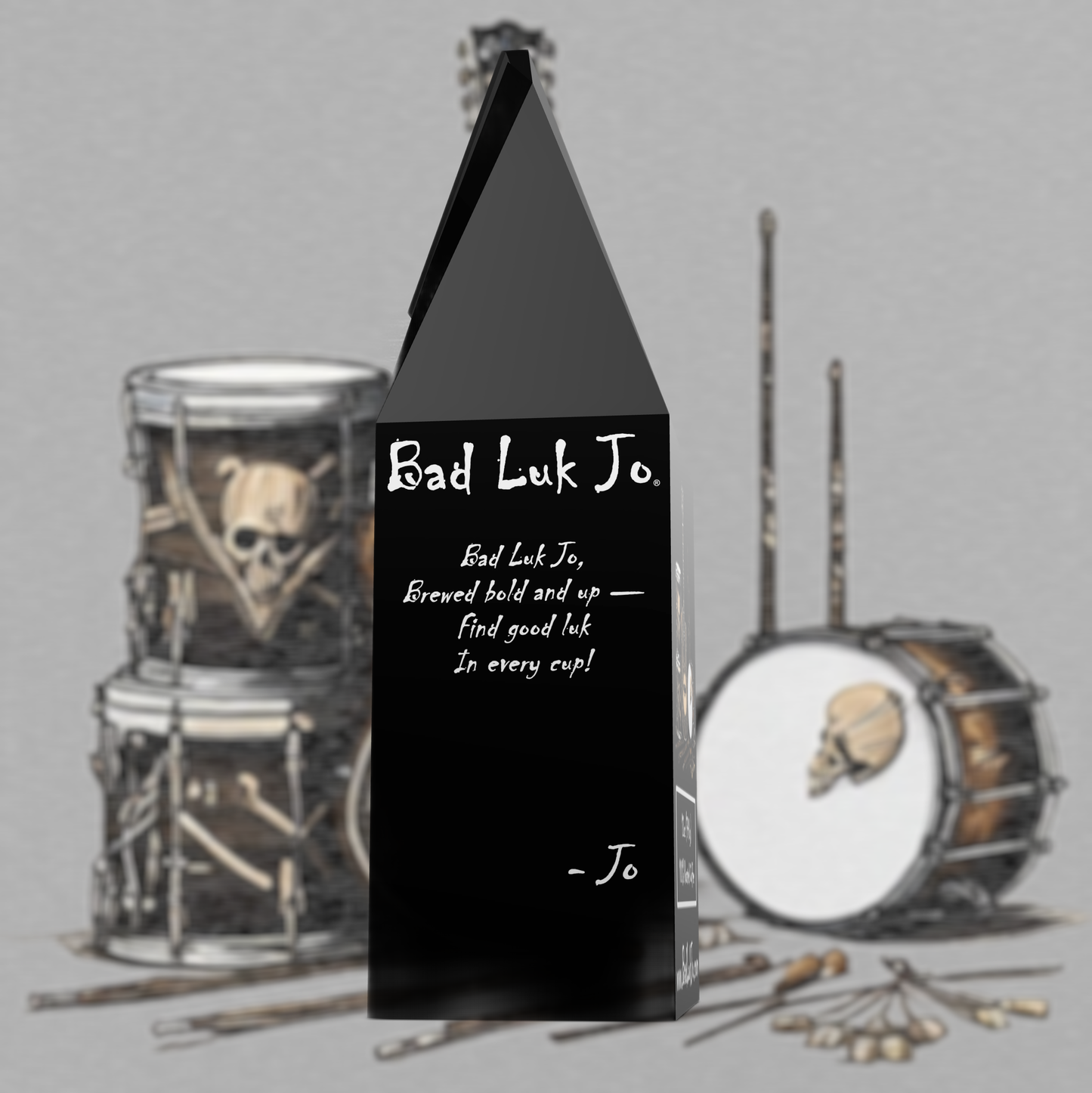 Bad Luk Jo Dark French Roast Ground Coffee - There's Good Luk in Every Cup - 12oz. - FREE STANDARD SHIPPING