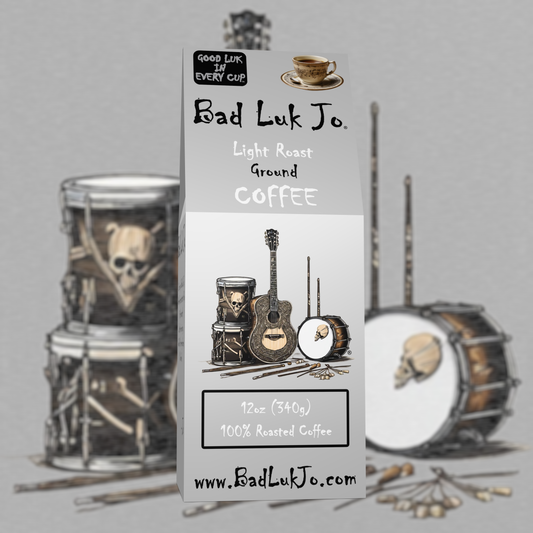 Bad Luk Jo Light Roast Ground Coffee - There's Good Luk in Every Cup - 12oz. - FREE STANDARD SHIPPING