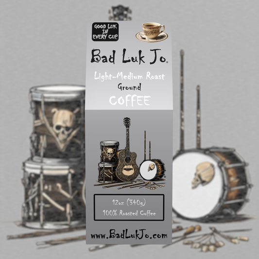 Bad Luk Jo Light-Medium Roast Ground Coffee - There's Good Luk in Every Cup - 12oz. - FREE STANDARD SHIPPING
