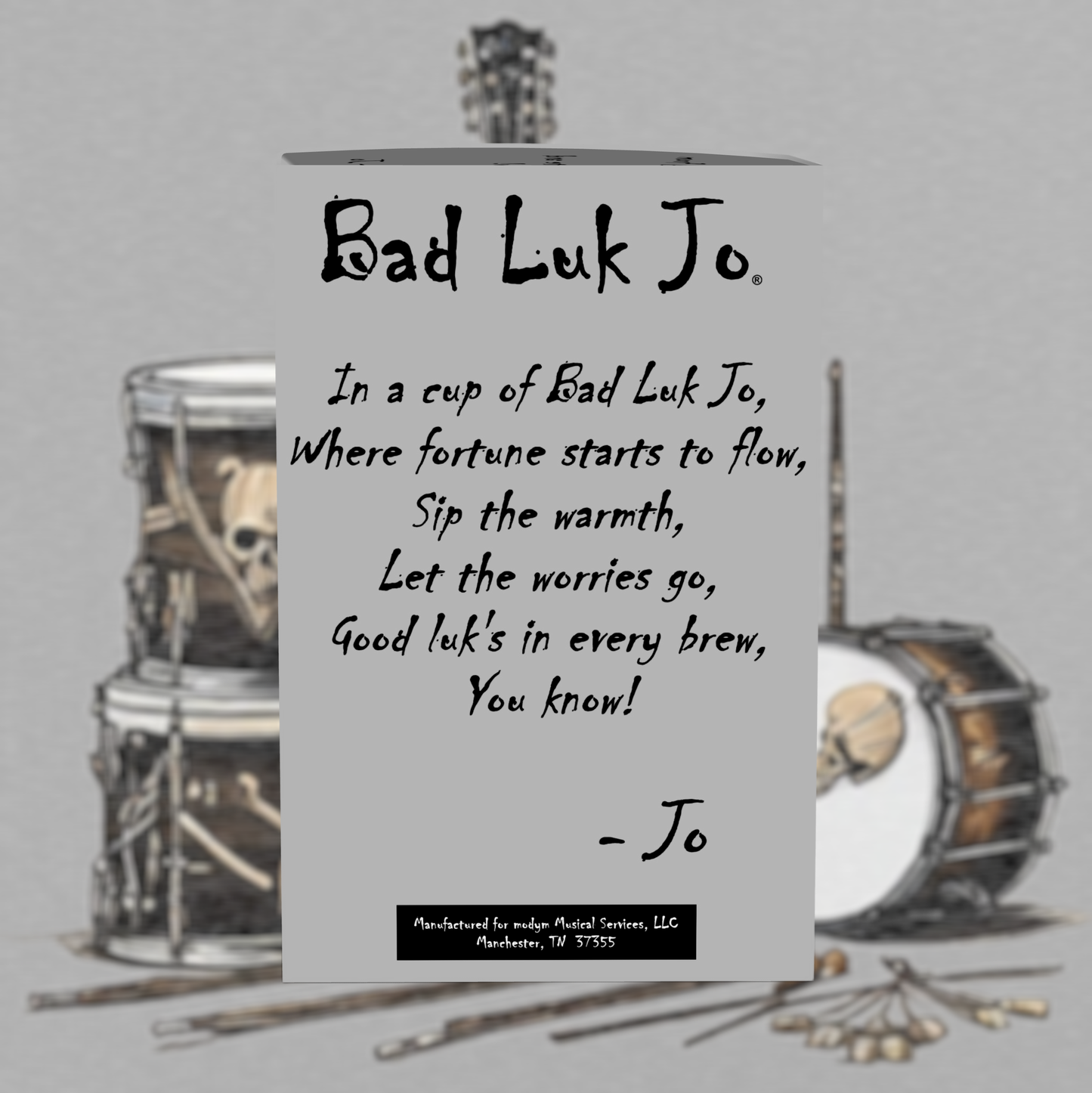 Bad Luk Jo Light Roast Coffee Pods / Cups - There's Good Luk in Every Cup - 12 Pods / Cups - FREE STANDARD SHIPPING