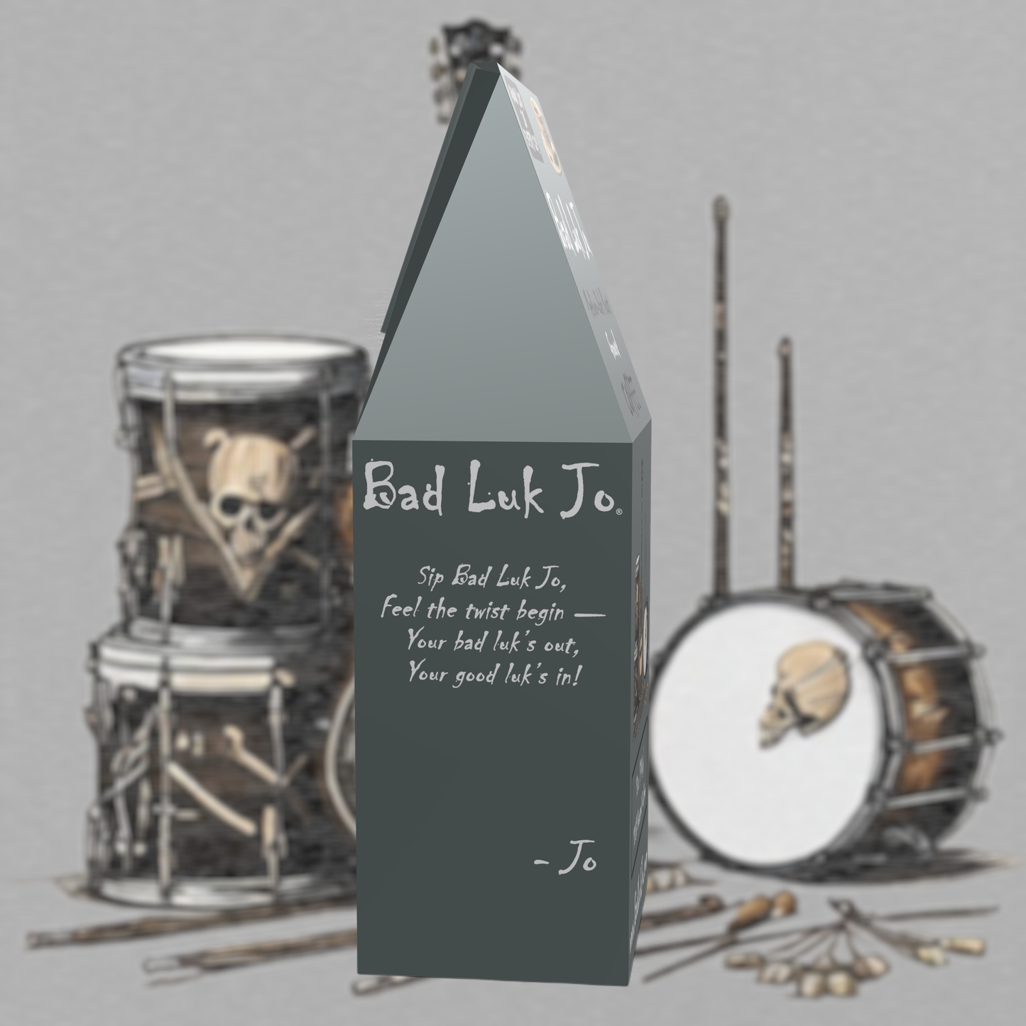 Bad Luk Jo Medium-Dark Roast Ground Coffee - There's Good Luk in Every Cup - 12oz. - FREE STANDARD SHIPPING